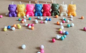 Teddy shape candle Pack of 6