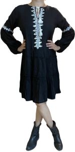 Tiendaa Handcrafted Designer Ukrainian Black Long Dress