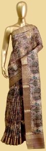 Handwoven Kora Printed Saree