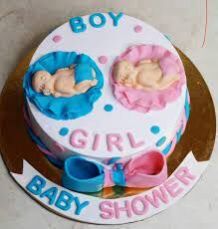 Butterscotch Baby Shower Cake