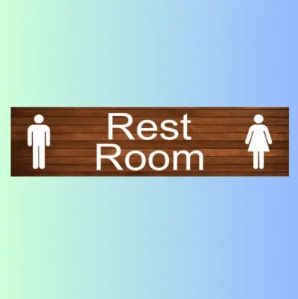 Rest Room Signage Board