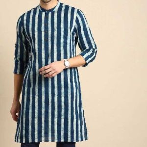 Blue & White Striped Kurta 1 Mtr.