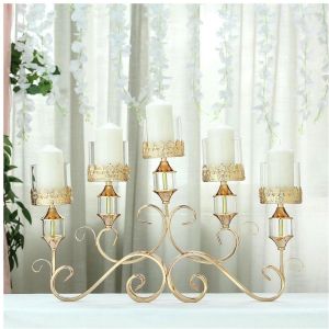 handcrafted brass metal candelabra