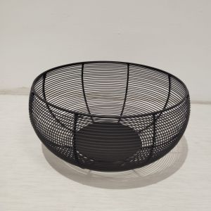 Black Round Iron Wire Basket