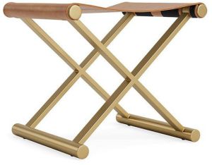 Iron Leather Folding Stool