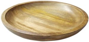 round wooden plates