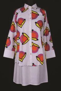 CM10010 Ladies Cotton Modal Printed Shirt Dress