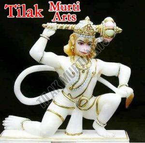 Veer Hanuman Marble Statue