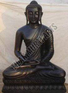 Black Marble Buddha Statue