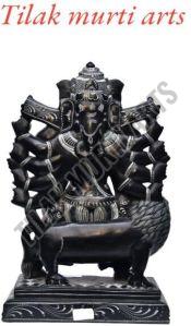 Black Marble Ganesh Statue