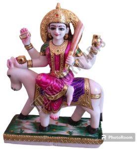 Full colour paint Marble Shitla mata statue