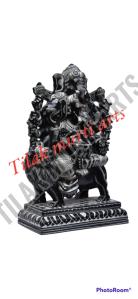 Black Marble Ganesh Statue