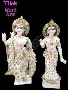 Radha Krishna Marble Statue