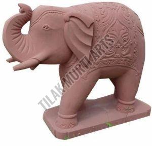 Red elephant Marble statue