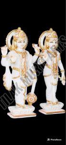 Vishnu Laxmi Marble Statues