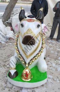 White Marble Nandi Statue