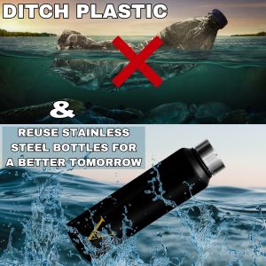 Voik Recto Screw Black Water Bottle