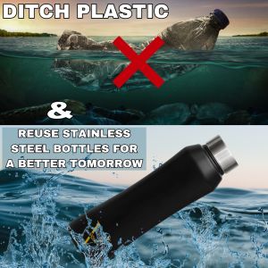 Voik Black Screw Water Bottle