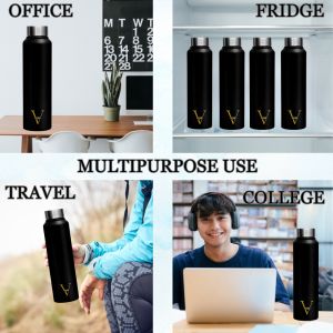 Voik Recto Screw Black Water Bottle