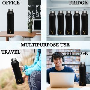 Voik Black Screw Water Bottle