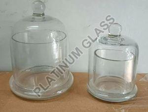 Glass Bell Jar Set of 2 Pcs