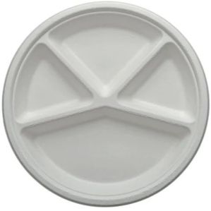 11 Inch 4CP Sugarcane Bagasse Round Plate