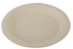 6 Inch Sugarcane Bagasse Round Plate