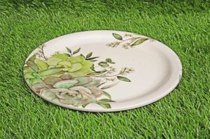 Melamine Flower Printed Dinner Plate