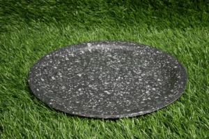 Melamine Black Printed Dinner Plate