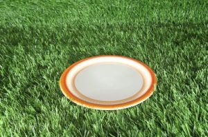Melamine Red Abstract Printed Dinner Plate
