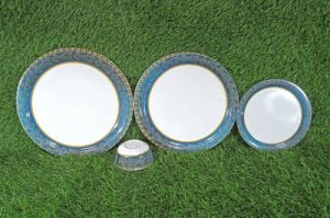 Melamine Blue Printed Dinner Plate