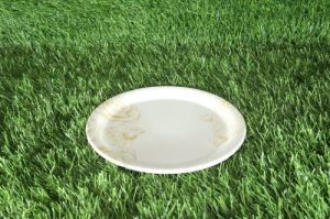Melamine Golden Flower Printed Dinner Plate