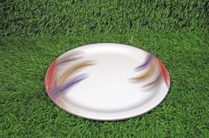 Melamine Feather Printed Plate Set