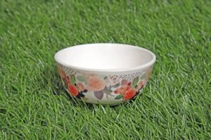 Melamine Flower Printed Plate Set