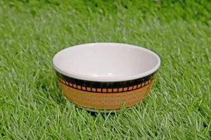 Melamine Orange Ring Printed Plate Set