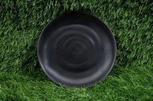 Melamine Matt Black Dinner Plate Set