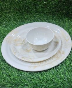 Melamine White Dinner Plate Bowl Set