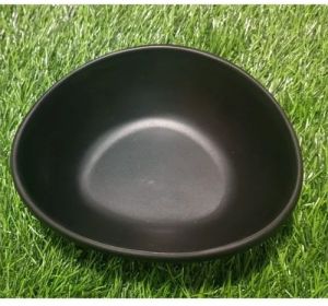 Melamine Black Oval Serving Bowl