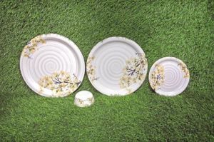 Melamine Spiral Printed Plate Set