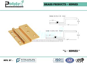 Brass L Hinges