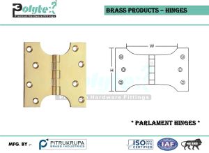 Brass Parlament Hinges