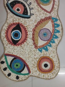 Handmade Evil Eye Beaded Table Runner