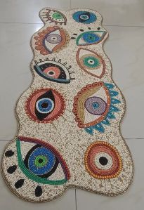 Handmade Evil Eye Beaded Table Runner