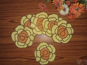 Flower Shaped Table Beaded Coasters