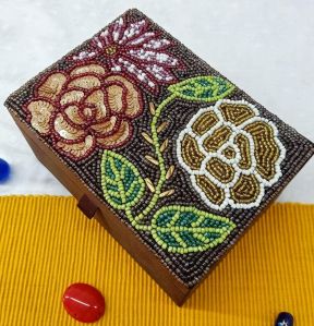 Handmade Beaded Jewellery Box