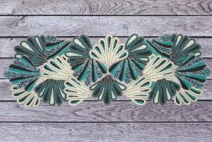 Handmade Seashells Beaded Table Runner