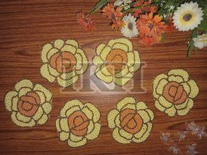 Flower Shaped Table Beaded Coasters