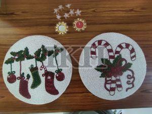 Handmade Christmas Beaded Table Mat