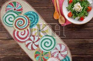 Handmade Colorful Festival Beaded Table Runner