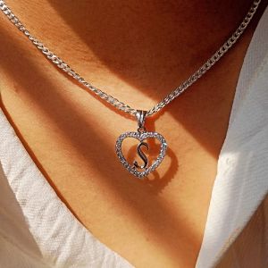 925 Silver 'S' Letter Alphabet Necklace